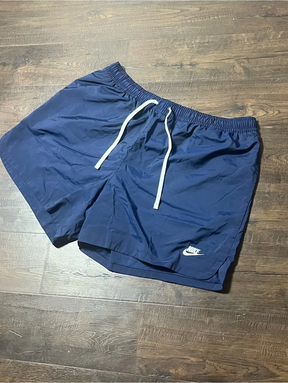 Nike Navy Blue Mesh Athletic Shorts with White Tag